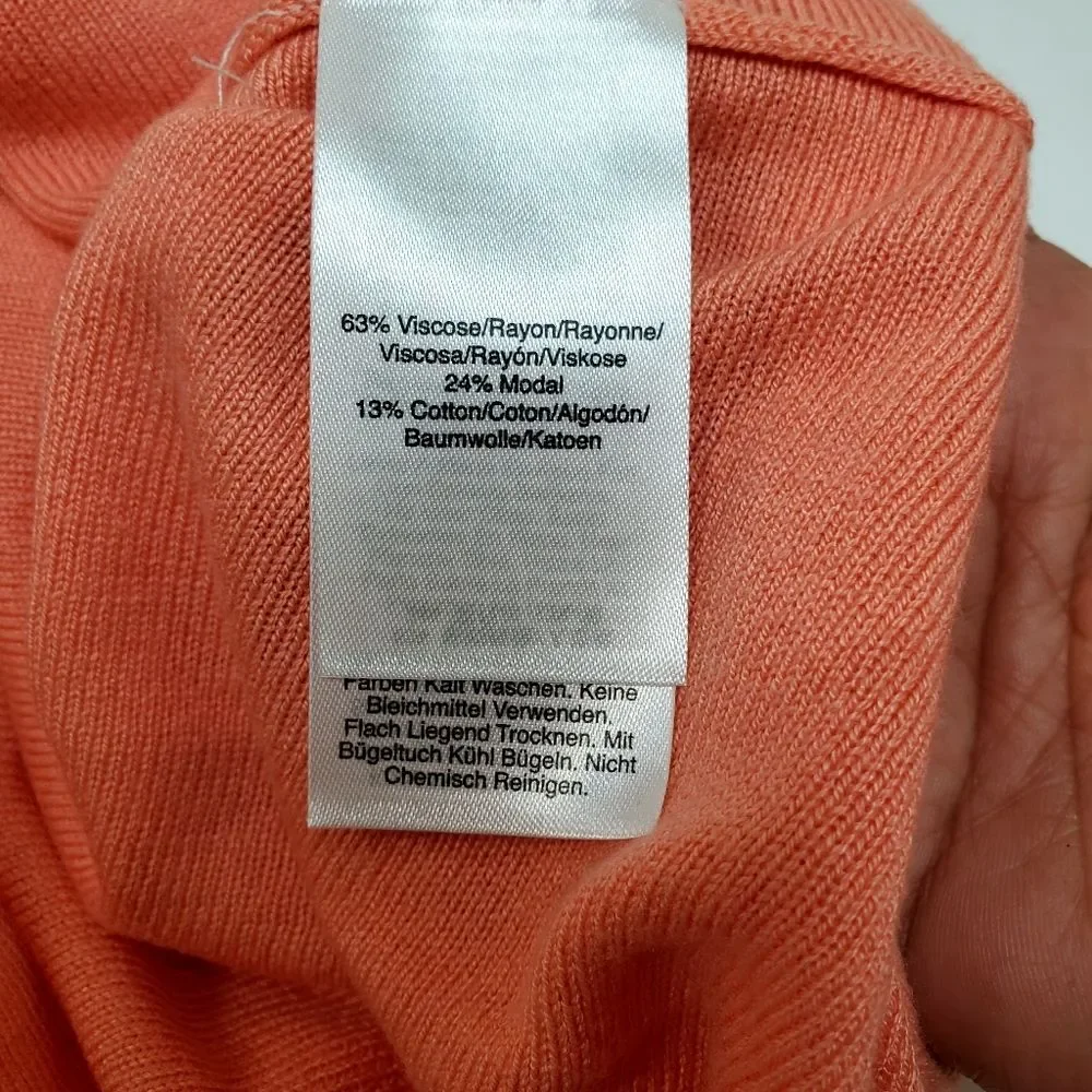 DONNA KARAN Viscose Blend V-Neck Oversized Dolman Sleeve Top Size M - Picture 9 of 11